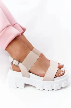 Boto Sandały Gumowe|Sandały Płaskie*Sandały Na Platformie Beżowe Vagabond