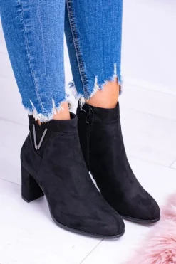 Buty Sergio Leone Botki Na Słupku|Brązowe I Beżowe Botki*Sergio Leone Czarne Botki Na Słupku Zamsz Valentia