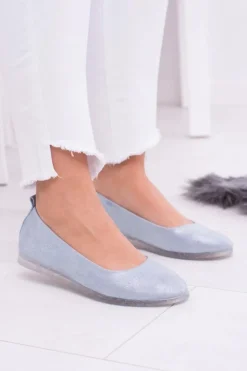 New Buty Sergio Leone Sergio Leone Damskie Niebieskie Balerinki Makalu