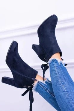 Buty Sergio Leone Botki Na Słupku|Brązowe I Beżowe Botki*Sergio Leone Granatowe Botki Na Słupku Zamsz Symfonia