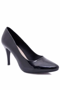 Buty Sergio Leone Sergio Leone Lakierowane Czółenka Szpilki Czarne Greca