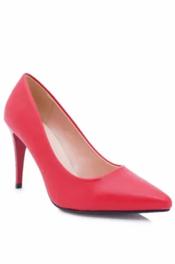 Buty Sergio Leone Czółenka Klasyczne*Sergio Leone Matowe Czółenka Szpilki Czerwone Feliciana