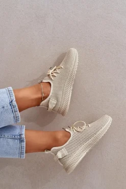 Damskie Boto Siateczkowe Wsuwane Buty Sportowe Damskie Beżowe Harice
