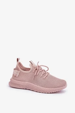 Hot Boto Siateczkowe Wsuwane Buty Sportowe Damskie Różowe Harice