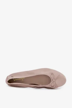 Maciejka Baleriny Skórzane|Baleriny Klasyczne*Skórzane Baleriny Damskie P6800-04 Beżowe Beżowy