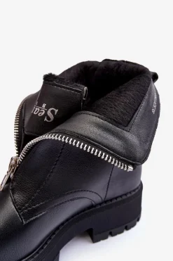 Boto Czarne Botki|Brązowe I Beżowe Botki*Skórzane Botki Na Płaskim Obcasie Z Suwakiem Czarne Vimal