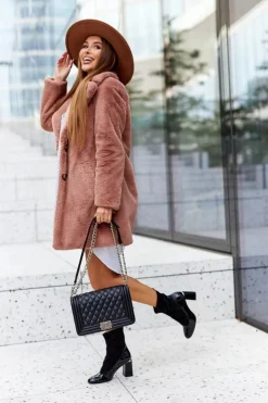 Damskie Laura Messi Skórzane Botki Na Słupku Czarne 2262