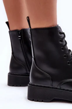 Boto Botki Sznurowane|Brązowe I Beżowe Botki*Skórzane Botki Workery Czarne Teflorna