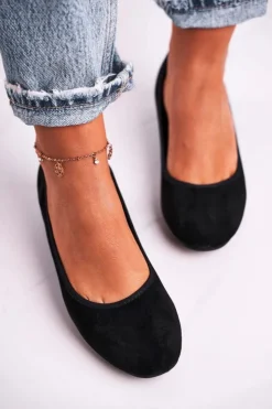 Damskie buty S.Barski Czółenka Na Słupku*Skórzane Czółenka S.Barski 20-L1 Czarne