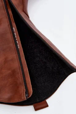 Best Zazoo Skórzane Kozaki Kowbojki Na Obcasie Ocieplane 70155 Brązowe Brązowy