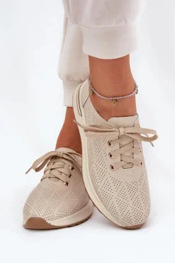 Damskie Artiker Skórzane Lekkie Półbuty Damskie 54C1759 Beżowe