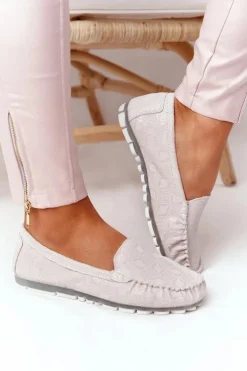 Sale Evento Skórzane Mokasyny RIO FLORE Eco-Friendly Beżowe