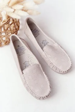 Sale Evento Skórzane Mokasyny RIO FLORE Eco-Friendly Beżowe