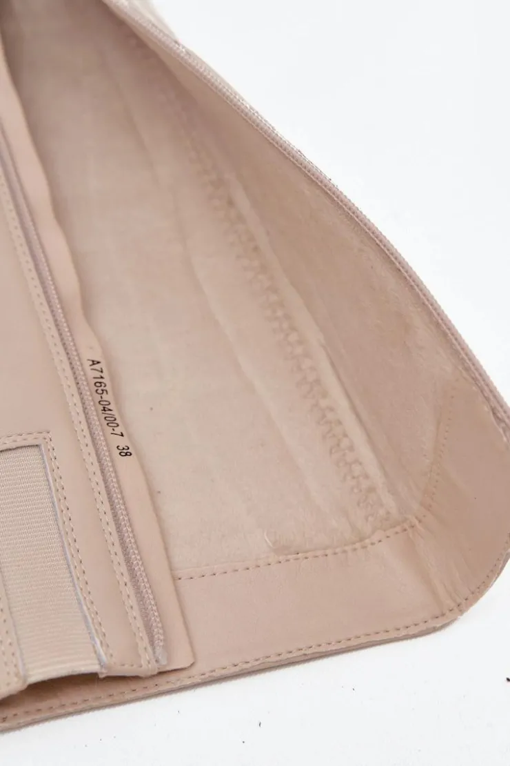 Maciejka Kozaki Ocieplane|Muszkieterki*Skórzane Ocieplane Kozaki Damskie Na Obcasie A7165-04 Beżowe Beżowy