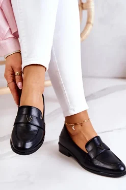 Clearance Buty damskie Vinceza Skórzane Półbuty Czarne Sherilyn