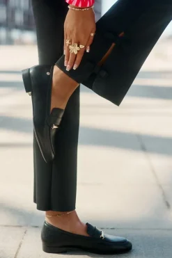 Maciejka Loafersy Damskie|Półbuty Skórzane*Skórzane Półbuty Mokasyny Damskie K6809-01 Czarne Czarny