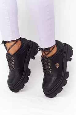 Boto Skórzane Półbuty Oxfordy Lewski Shoes 3011-0 Czarne