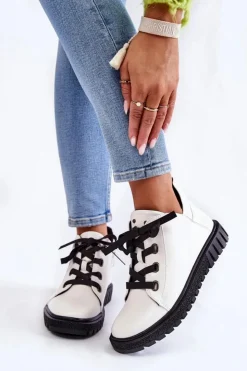 Discount Buty Sergio Leone Skórzane Pół PB210 Białe