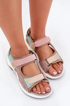 Damskie Buty damskie Vinceza Skórzane Sandały Damskie Sportowe McKeylor 95347 Beżowe