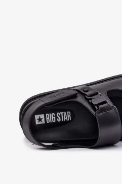 Big Star Shoes Skórzane Sandały Męskie Big Star RR174086 Czarne