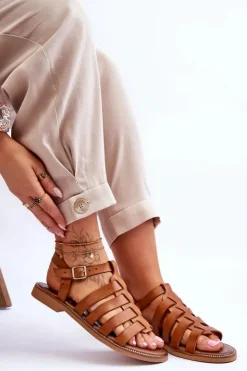 Best Boto Skórzane Sandały Z Paseczkami Brązowe Lemar Lawren