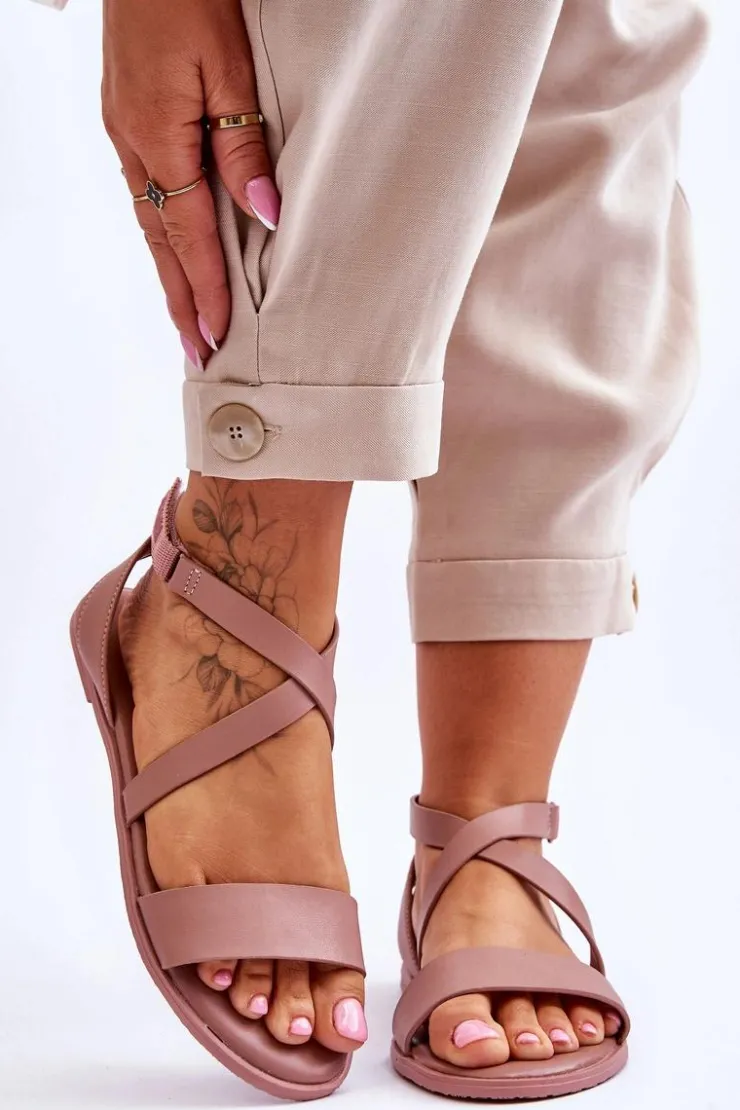 Clearance Big Star Shoes Skórzane Sandały Za Kostkę Big Star LL274A163 Nude