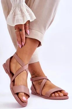 Clearance Big Star Shoes Skórzane Sandały Za Kostkę Big Star LL274A163 Nude