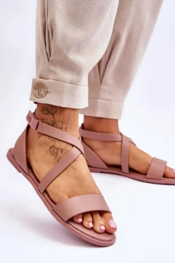 Clearance Big Star Shoes Skórzane Sandały Za Kostkę Big Star LL274A163 Nude