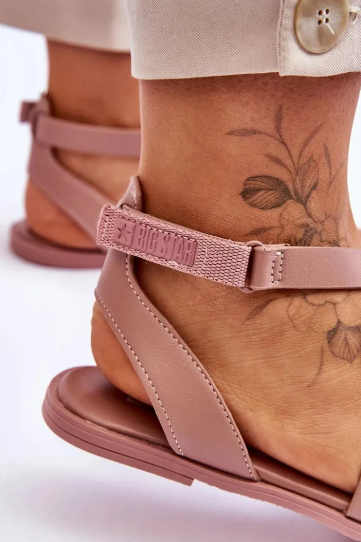 Clearance Big Star Shoes Skórzane Sandały Za Kostkę Big Star LL274A163 Nude