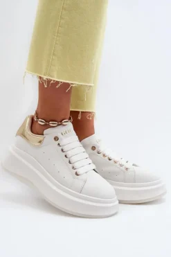 GOE Sneakersy Damskie*Skórzane Sneakersy Damskie NN2N4031 Białe