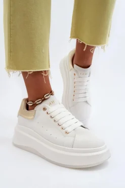 GOE Sneakersy Damskie*Skórzane Sneakersy Damskie NN2N4031 Białe