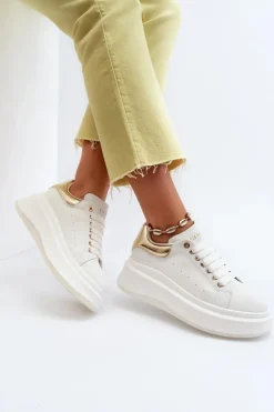 GOE Sneakersy Damskie*Skórzane Sneakersy Damskie NN2N4031 Białe