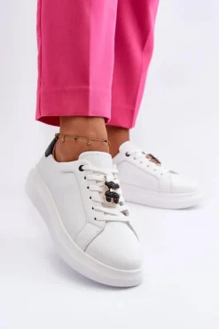 Damskie Buty damskie Vinceza Skórzane Sneakersy Damskie Z Misiem Białe Mirven