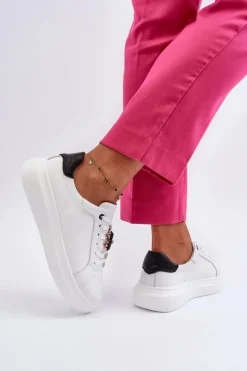 Damskie Buty damskie Vinceza Skórzane Sneakersy Damskie Z Misiem Białe Mirven