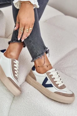 Buty damskie Vinceza Sneakersy Damskie*Skórzane Sneakersy Damskie Vinceza 7923 Beżowe