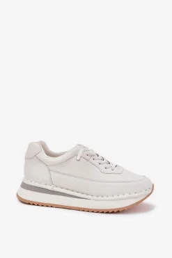 Damskie Big Star Shoes Skórzane Sneakersy Damskie Na Platformie Big Star RR274A333 Białe