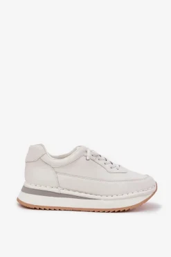 Damskie Big Star Shoes Skórzane Sneakersy Damskie Na Platformie Big Star RR274A333 Białe