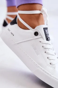 Big Star Shoes Trampki Damskie Big Star|Trampki Damskie Niskie*Skórzane Trampki Big Star JJ274211 Białe Biały