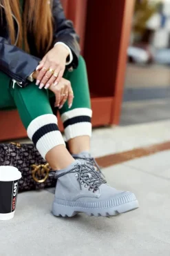 Best Big Star Shoes Skórzane Trapery Botki Big Star II274365 Szare