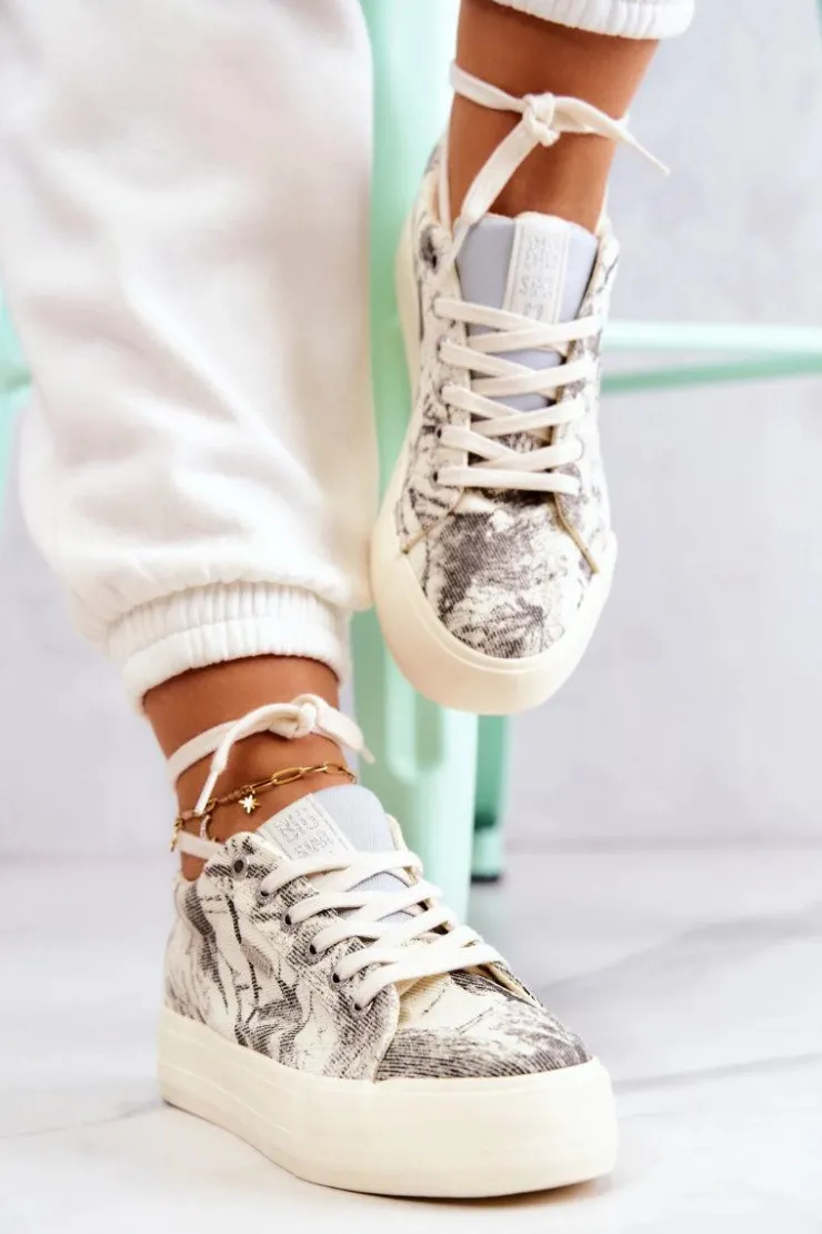 Clearance Big Star Shoes Sneakersy Buty Sportowe Big Star JJ274541 Jasnobeżowe