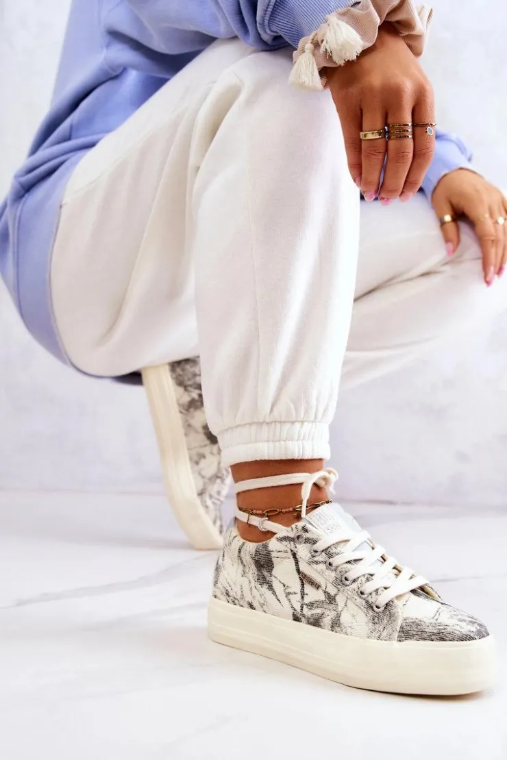 Clearance Big Star Shoes Sneakersy Buty Sportowe Big Star JJ274541 Jasnobeżowe