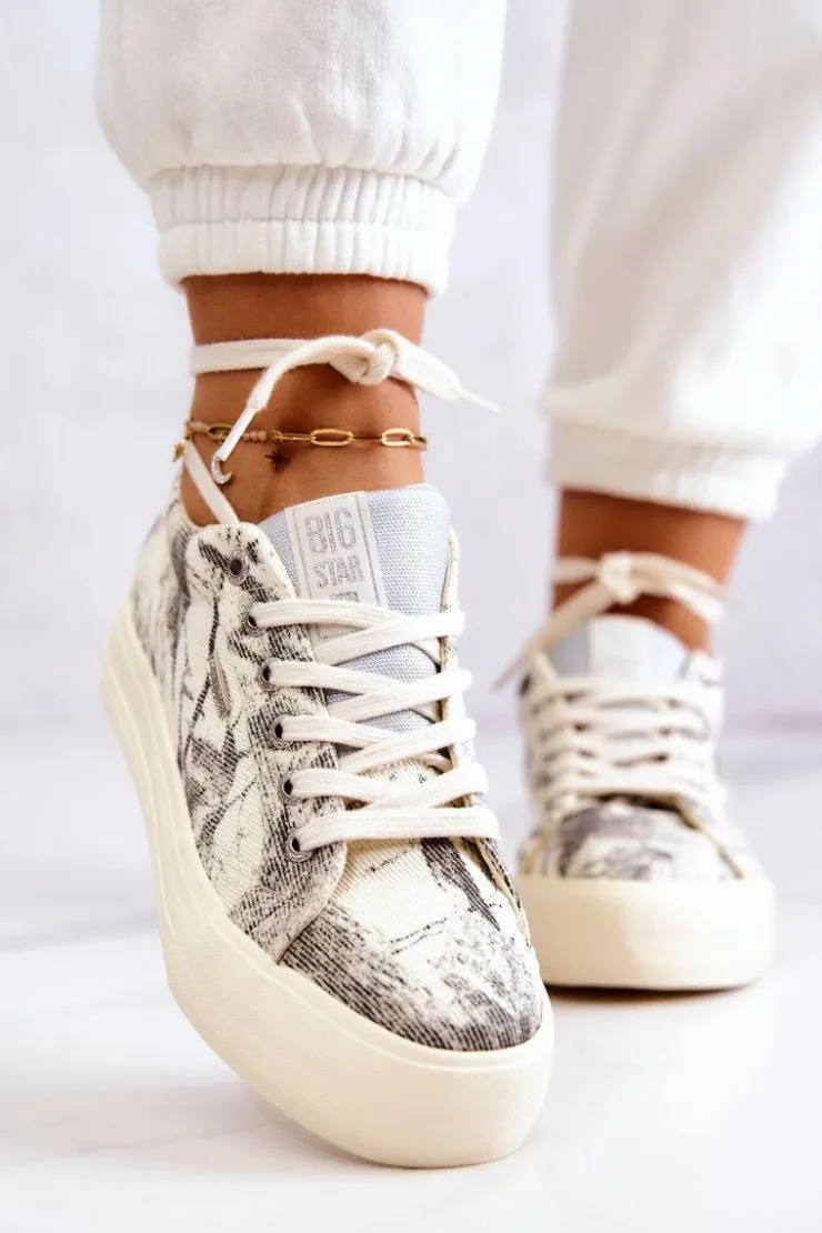 Clearance Big Star Shoes Sneakersy Buty Sportowe Big Star JJ274541 Jasnobeżowe