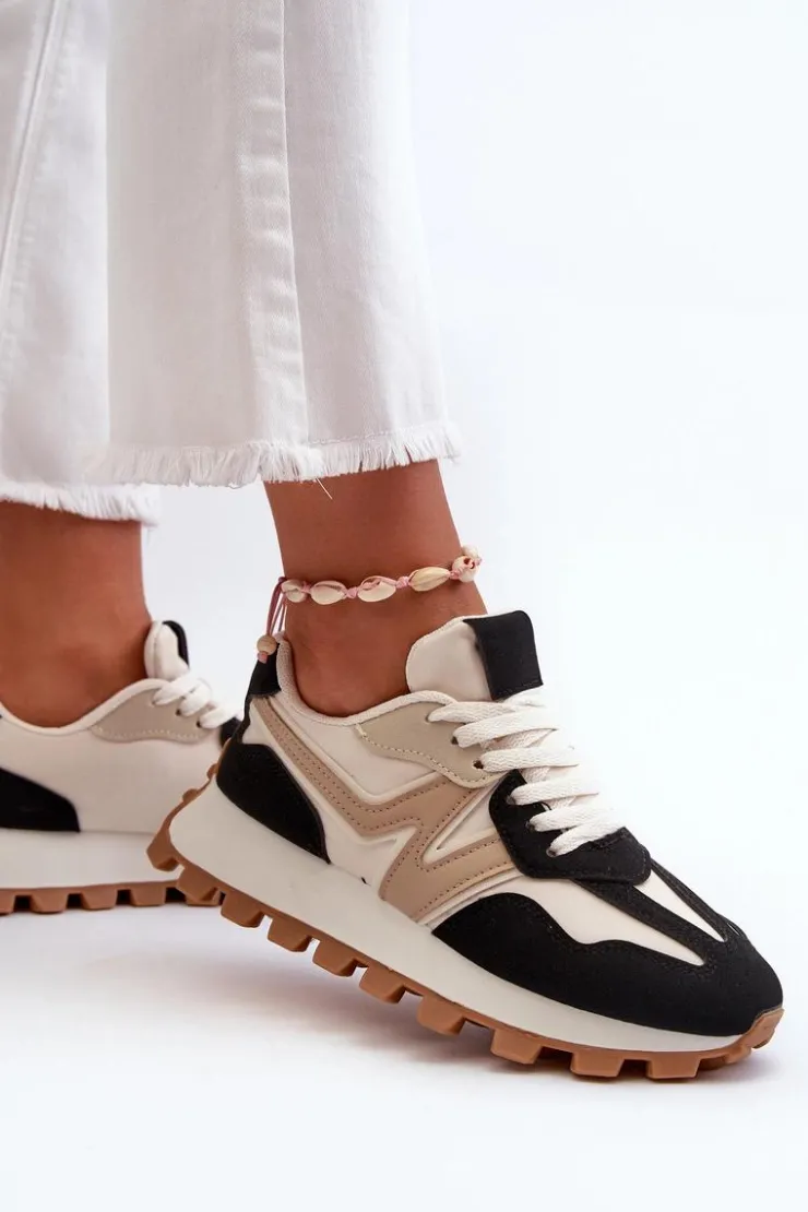 Boto Sneakersy Damskie*Sneakersy Buty Sportowe Damskie Czarne Kalelia Czarny