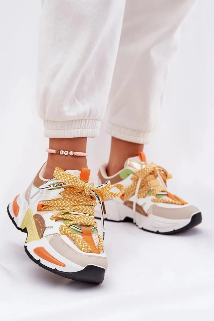 Boto Buty Sportowe Na Platformie|Sneakersy Damskie*Sneakersy Buty Sportowe Damskie Z Podwójnym Sznurowaniem Multikolor Efobell