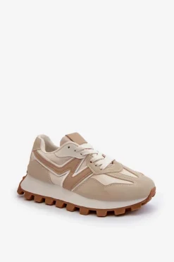 Damskie Boto Sneakersy Buty Sportowe Damskie Beżowe Kalelia