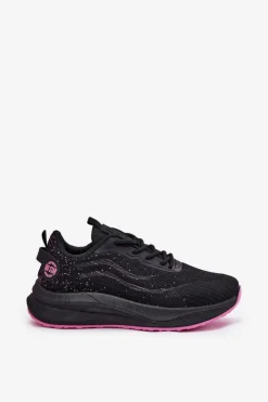 Big Star Shoes Buty Sportowe Big Star|Sneakersy Damskie*Sneakersy Buty Sportowe Damskie Na Platformie Big Star RR274523 HI-POLY SYSTEM Czarne