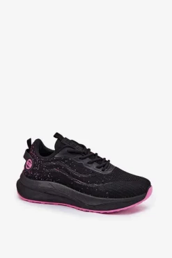 Big Star Shoes Buty Sportowe Big Star|Sneakersy Damskie*Sneakersy Buty Sportowe Damskie Na Platformie Big Star RR274523 HI-POLY SYSTEM Czarne