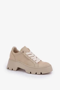 CheBello Buty Sportowe Na Platformie*Sneakersy Buty Sportowe Na Platformie 4632 Złote Złoty