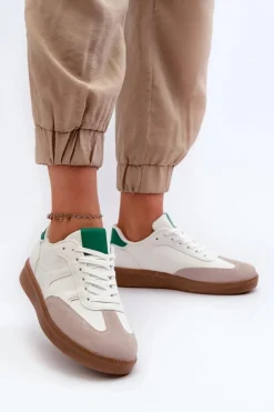 Damskie Boto Sneakersy Buty Sportowe Niskie Damskie Białe Uvetta