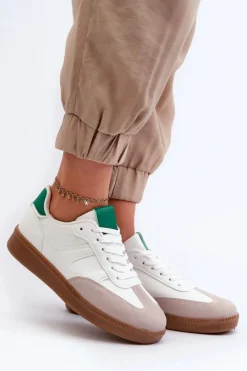 Damskie Boto Sneakersy Buty Sportowe Niskie Damskie Białe Uvetta